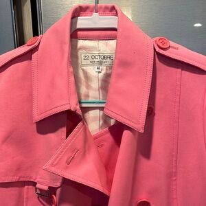 Women's Pink Trench Coat